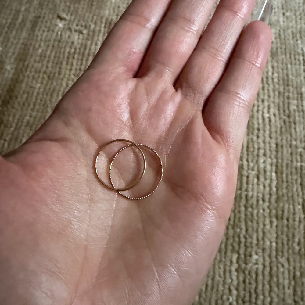 Delicate Gold Stacking Rings - Thin Minimalist Bands - Picture 2 of 5